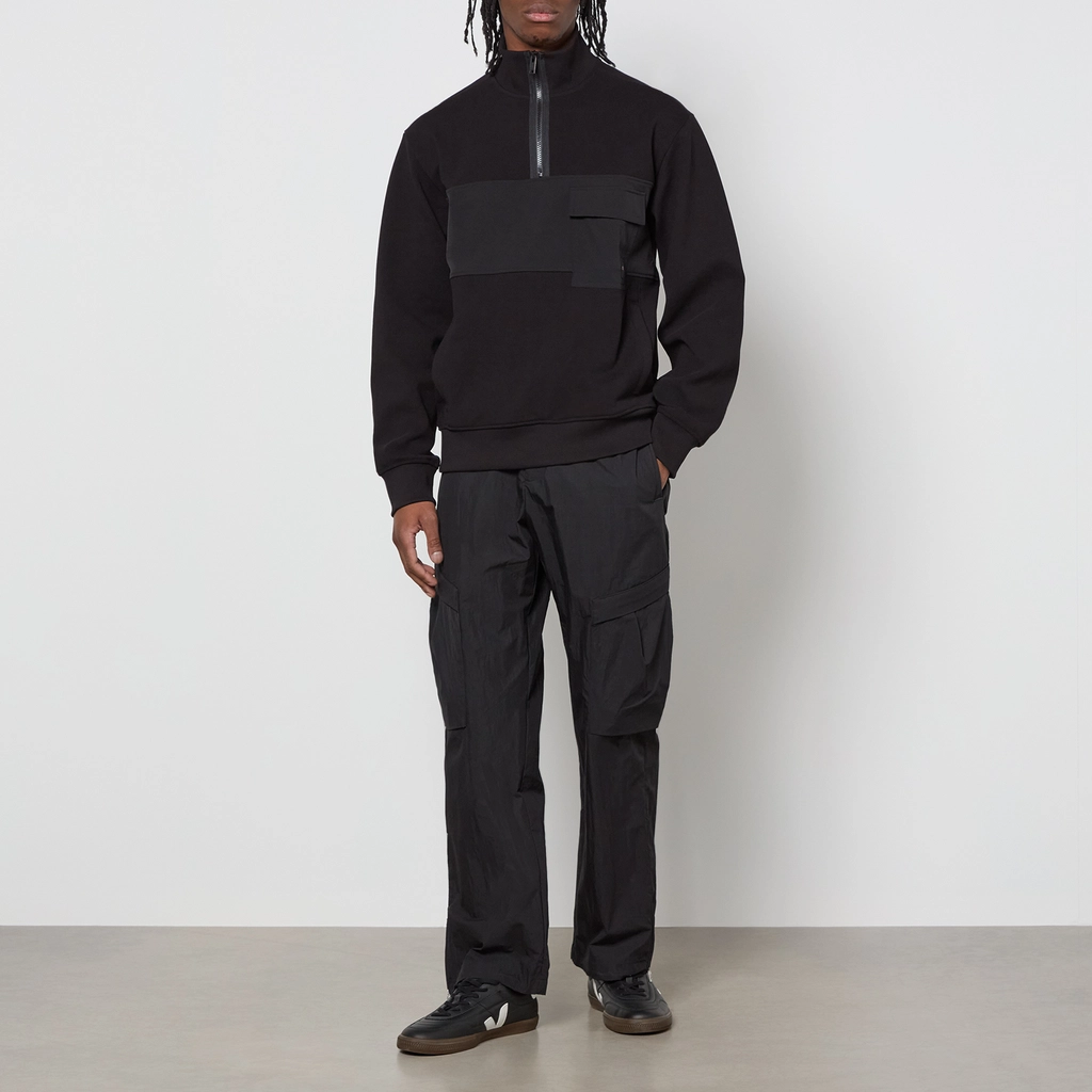 Hugo Boss Tech Quarter Zip Jersey Sweatshirt - S